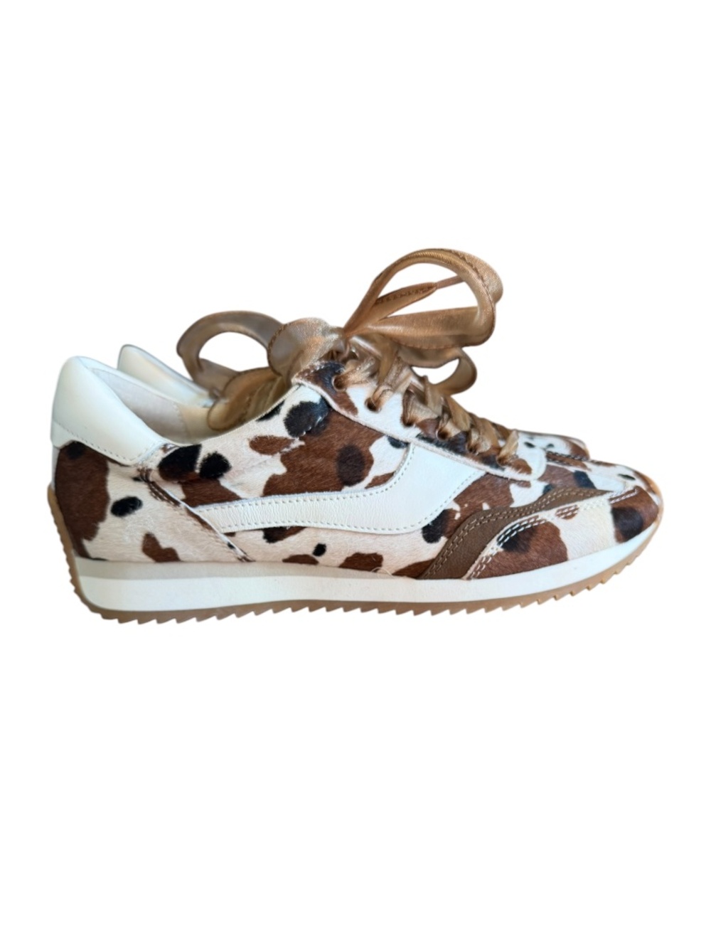 Dolce Vita B.NTCD Cow Print Haircalf Retro Jogger Sneakers Size 8 NWOB - Picture 2 of 11